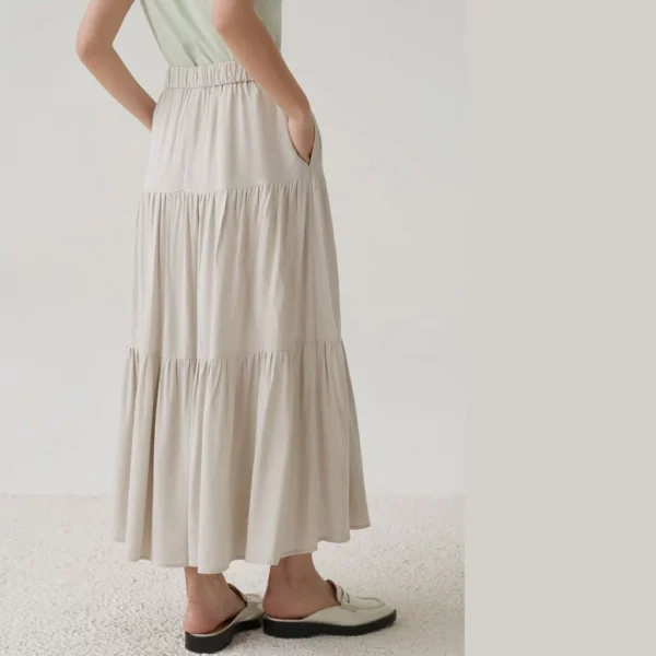 Rilys Tiered Rayon Skirt