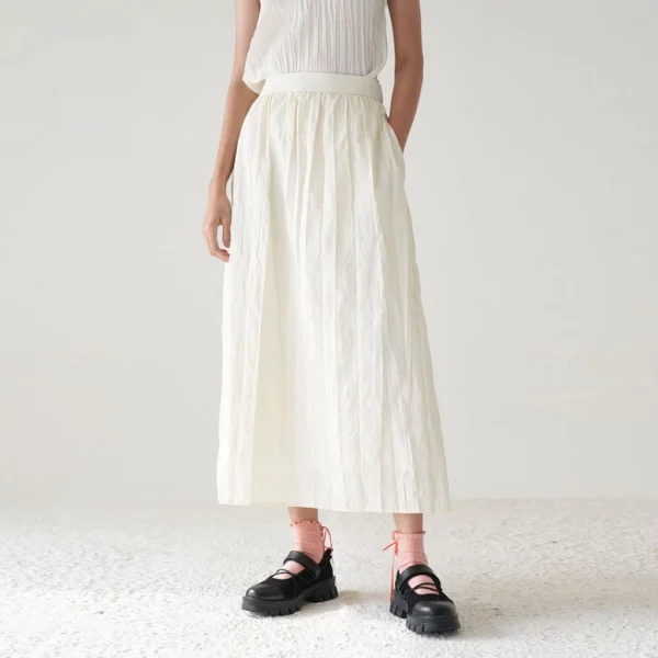 Eiro Pleated Crinkled Skirt