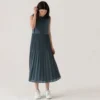 Amary Sleeveless Pleated Dress
