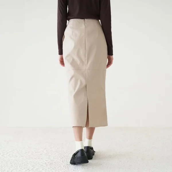 Nerra Chino Midi Skirt