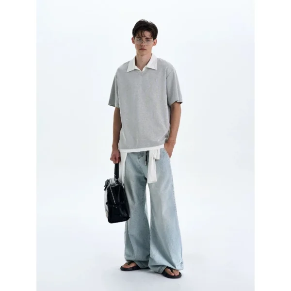 Retro Collar Polo Shirt