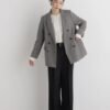 Chambray shark skin double jacket