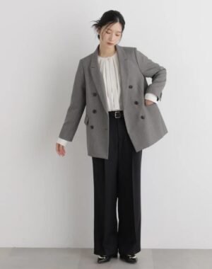 Chambray shark skin double jacket