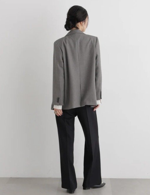 Chambray shark skin double jacket